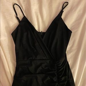 Asymmetrical black dress